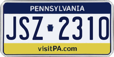 PA license plate JSZ2310