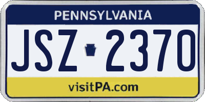 PA license plate JSZ2370