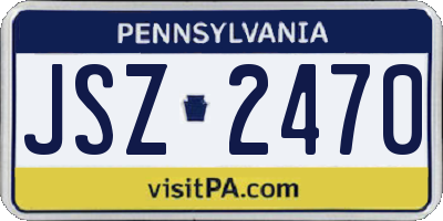 PA license plate JSZ2470