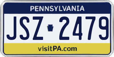 PA license plate JSZ2479