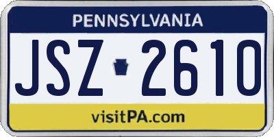 PA license plate JSZ2610