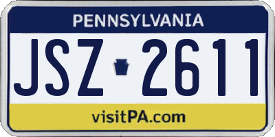 PA license plate JSZ2611