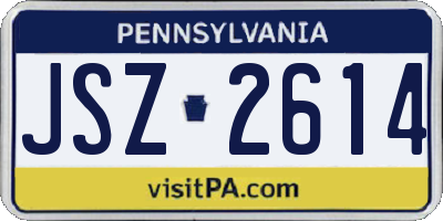 PA license plate JSZ2614