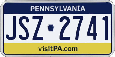 PA license plate JSZ2741