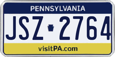 PA license plate JSZ2764