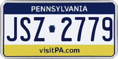 PA license plate JSZ2779