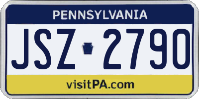 PA license plate JSZ2790