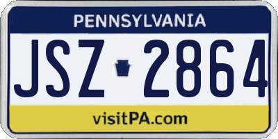 PA license plate JSZ2864