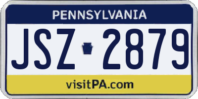PA license plate JSZ2879