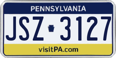 PA license plate JSZ3127