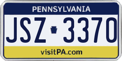 PA license plate JSZ3370