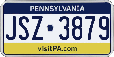 PA license plate JSZ3879