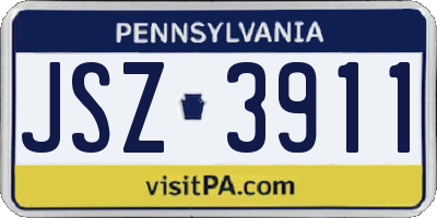 PA license plate JSZ3911