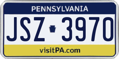 PA license plate JSZ3970