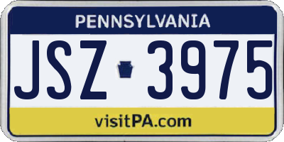 PA license plate JSZ3975
