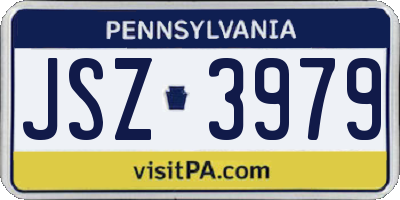 PA license plate JSZ3979