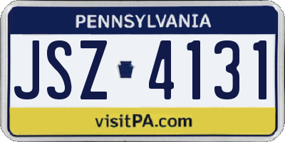PA license plate JSZ4131