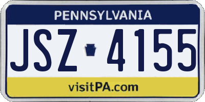 PA license plate JSZ4155