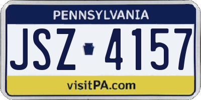 PA license plate JSZ4157