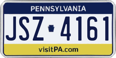 PA license plate JSZ4161