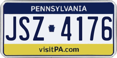 PA license plate JSZ4176