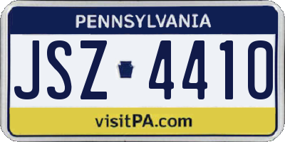 PA license plate JSZ4410