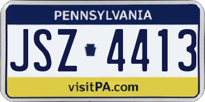 PA license plate JSZ4413
