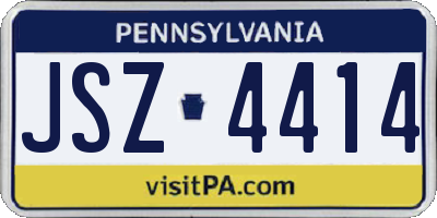 PA license plate JSZ4414