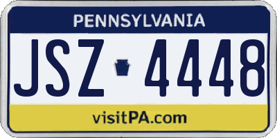 PA license plate JSZ4448