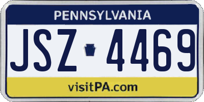 PA license plate JSZ4469
