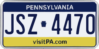 PA license plate JSZ4470