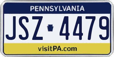 PA license plate JSZ4479