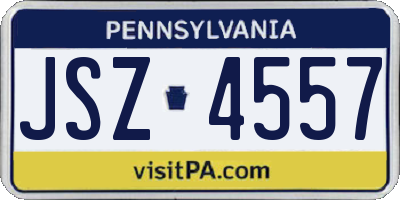 PA license plate JSZ4557