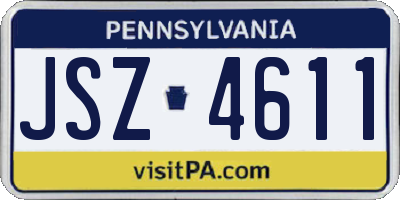 PA license plate JSZ4611