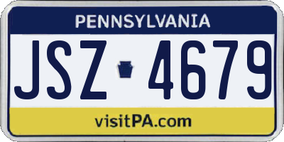 PA license plate JSZ4679