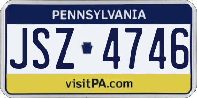 PA license plate JSZ4746