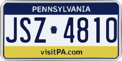 PA license plate JSZ4810
