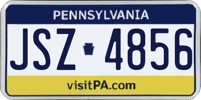 PA license plate JSZ4856