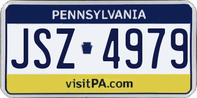 PA license plate JSZ4979