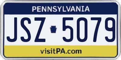 PA license plate JSZ5079