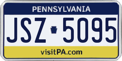 PA license plate JSZ5095