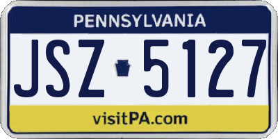 PA license plate JSZ5127