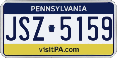PA license plate JSZ5159