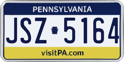 PA license plate JSZ5164