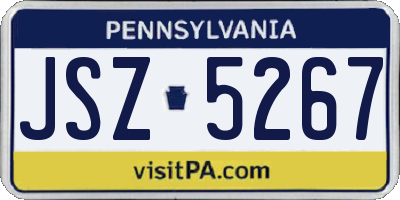 PA license plate JSZ5267