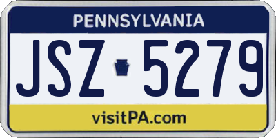 PA license plate JSZ5279