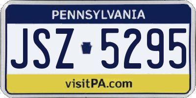 PA license plate JSZ5295