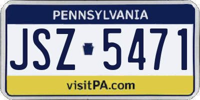 PA license plate JSZ5471