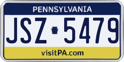 PA license plate JSZ5479