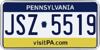 PA license plate JSZ5519